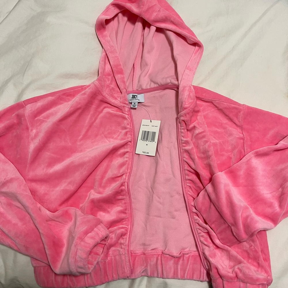 Hot pink juicy zip up - Picture 2 of 3